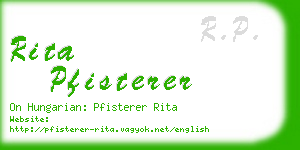 rita pfisterer business card